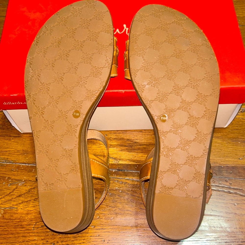 NWT⭐️NURTURE🌻LEATHER “Marrlowe” SANDALS Size 8.5🤎Color: Parker Tan - Picture 12 of 12